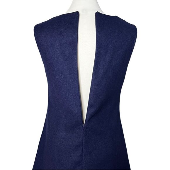 Anap japan Navy Blue Schoolgirl Chic Sleeveless V-Neck Wool Jumper Dress - Picture 4 of 7